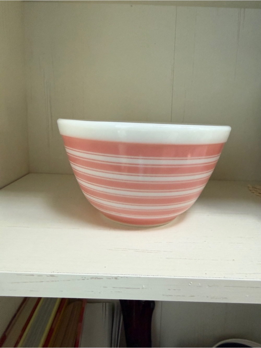 Pyrex 401 Pink Stripe Mixing Bowl